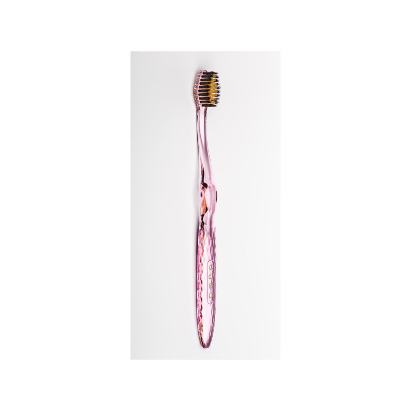 Gold-Bambuskohle Zahnbürste Rosa weich